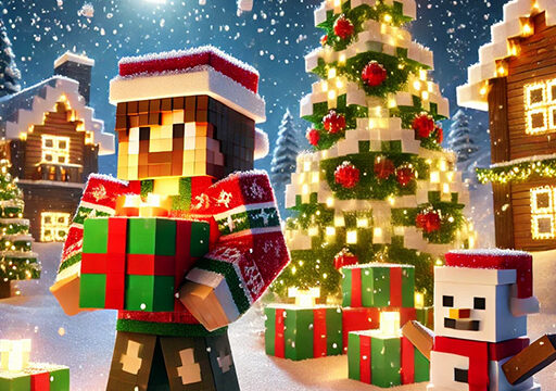 Minecraft Christmas Jigsaw: Festive Pixel Art Fun – play online free